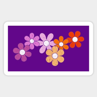 Daisy Lesbian Pride Sticker